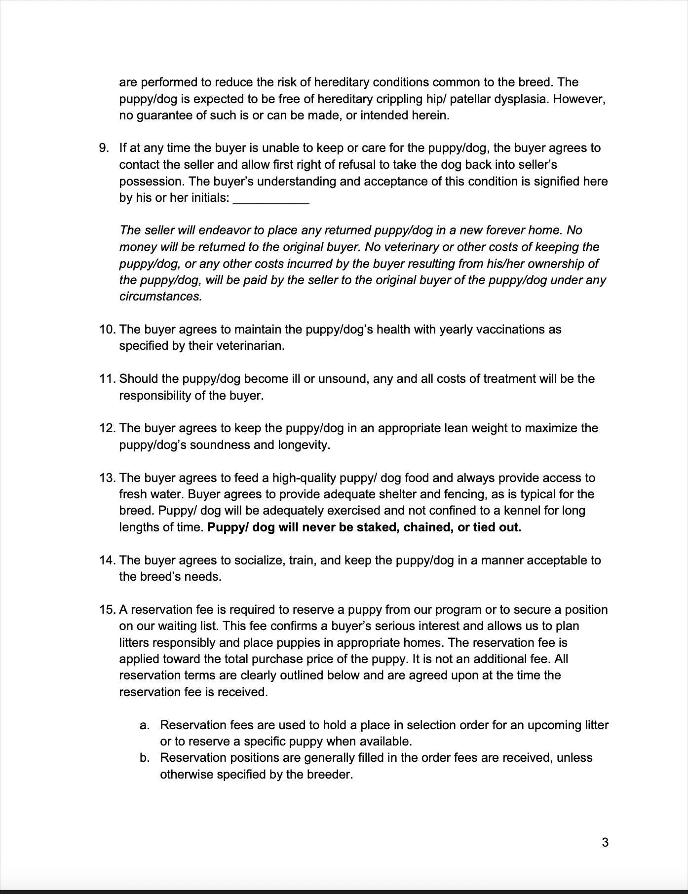 Pyr Sample Contract Page 3